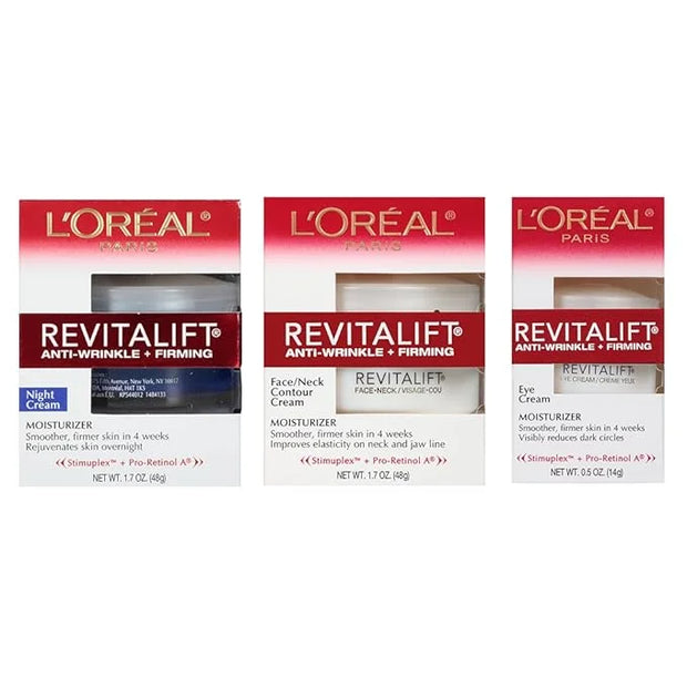 L'Oreal Paris Revitalift Base Day, Base Night, and Eye Regimen - Product Image