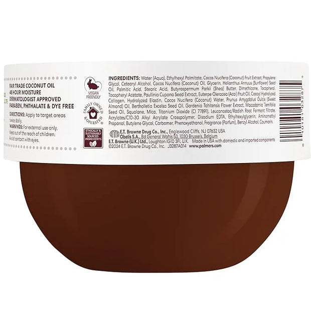 Palmer's Coconut Oil Formula Brazilian Coco Cream with Vitamin E, 8.8 Fl Oz, Whipped Bum, Bust & Body Cream, Helps with Sk...