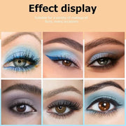 9 Colors Blue Grey Highly Pigmented Colorful Eyeshadow Palette,Matte Shimmer Navy Blue Sky Blue Grey Eye Shadow Makeup Pal...
