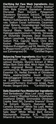 Brickell Men's Daily Face Cleanse Routine for Oily Skin, Alcohol Free Toner, Gel Facial Wash and Moisturizer, Natural and ...