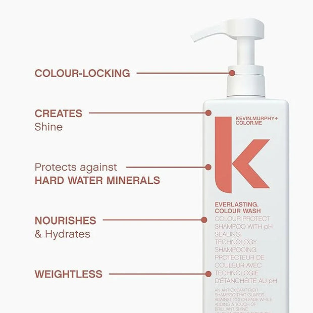 KEVIN.MURPHY EVERLASTING.COLOUR WASH - Hair Colour Shampoo - Colour Protect Hair Care - pH Balanced Shampoo - Sulphate Fre...