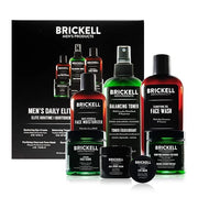 Brickell Men's Daily Elite Face Care Routine I, Toner, Gel Facial Wash, Face Scrub, Anti-Aging Night Cream, Eye Cream, Cha...
