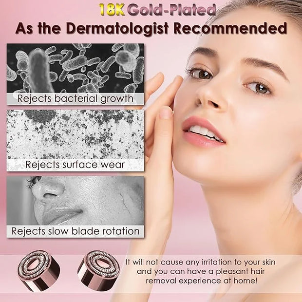 Gurelax Replacement Heads for Flawless Finishing Touch Facial Hair Remover, Gen 3 Replacement Blades for Women, New Versio...