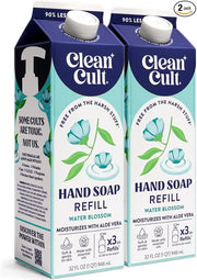 Cleancult Liquid Hand Soap Refill - Water Blossom - Moisturizes Dry & Sensitive Skin - Made with Aloe Vera & Essential Oil...