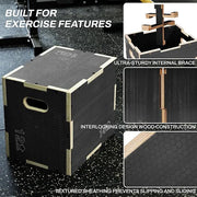 3 in 1 Non-Slip Wooden Plyo Box Plyometric - Product Image