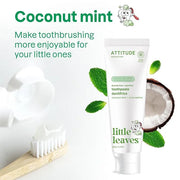 ATTITUDE Fluoride-Free Toothpaste, Plant- and Mineral-Based Ingredients, Vegan, Cruelty-Free and Sugar-Free, Coconut and M...