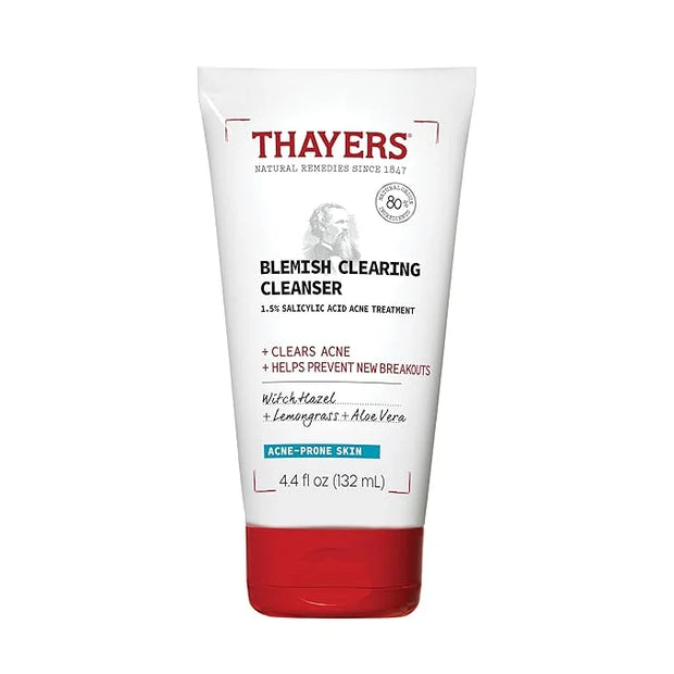 THAYERS Blemish Clearing Face Cleanser with 1.5% Salicylic Acid, Acne Treatment Face Wash, Soothing and Non-Stripping Skin...