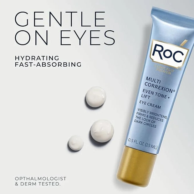 RoC Multi Correxion 5 in 1 Anti-Aging Eye Cream for Puffiness, Under Eye Bags & Dark Circles, Skin Care Treatment with She...