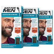 Just For Men Mustache & Beard, Beard Dye for Men with Brush Included, With Keratin Biotin Aloe and Coconut Oil for Healthy...