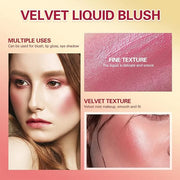 Liquid Blush, Natural Matte Velvet Finish, Soft Cream Liquid Face Blush for Cheeks, Skin Tint Rubor Makeup, Long Lasting L...