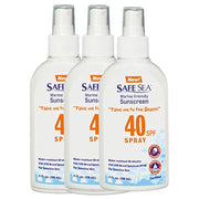 Safe Sea Jellyfish Sting-Blocking Sunscreen, SPF 40 Spray 4 Fl oz, Waterproof, Biodegradable, Coral Reef-Safe – Body and F...