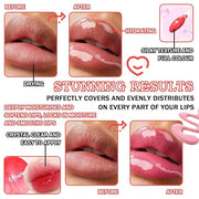 6 Colors Lip Oil Set,Big Brush Head Lip Glow Oil,Moisturizing Shiny Lip Plumping Lip Gloss Oil,Non-sticky Long Lasting Hyd...