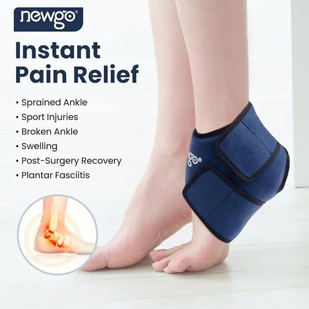 NEWGO Bundle of Cooling Eye Mask and Ankle Ice Wrap Blue - Product Image