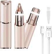 Facial Hair Removal Eyebrow Trimmer - Facial Shaver Device 2 in 1 Remover for Face Peach Fuzz Eyebrow Nose Ear Hair Chin L...