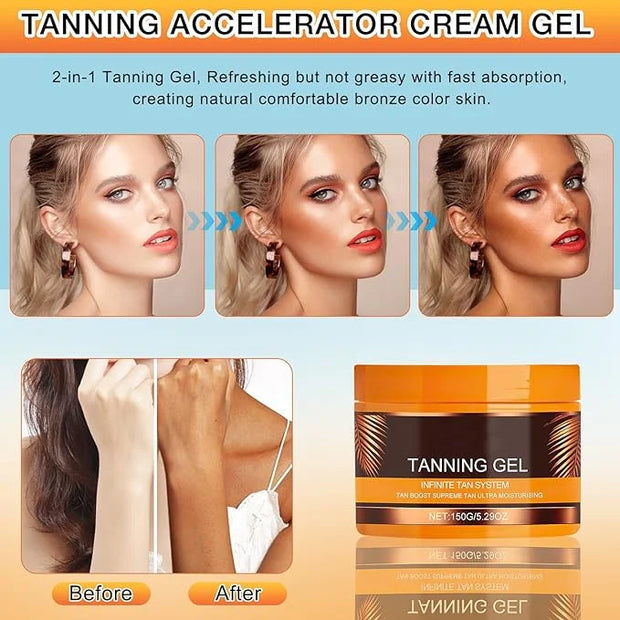 2Pcs Luxury Intensive Tanning Gel, Celyne Tanning Gel, Natural Tanning Accelerator Cream Gel, 5.29oz Celyne Tanning Cream,...