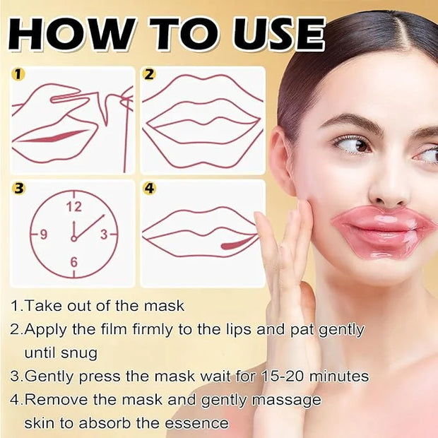 30 PCS Lip Mask Under Eye Mask 24K Gold Eye Mask,Moisturizing Nourishing Lip Mask for Dry Lips,Eye Patches for Puffy Eyes ...