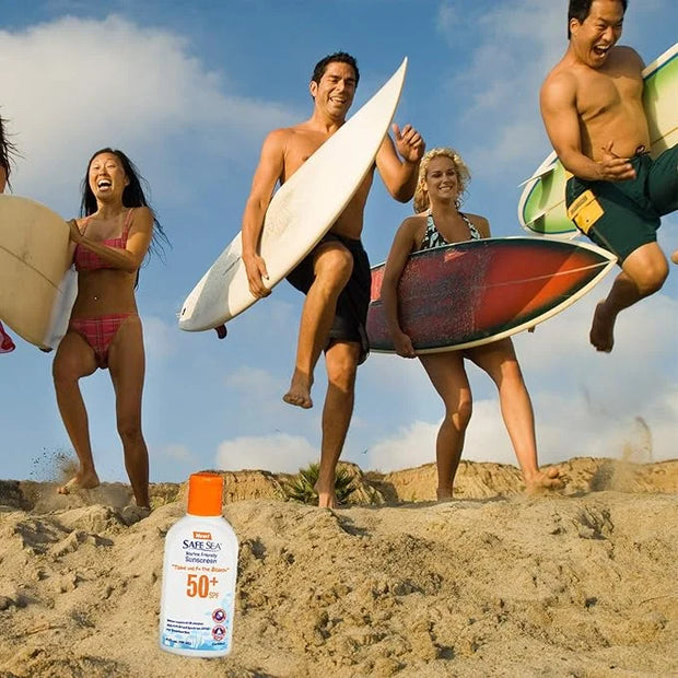 Safe Sea Anti-jellyfish Sting Protective Lotion- 2 SPF40 spray + 50 SPF kids- Hypoallergenic Jellyfish & Sea Lice Preventi...