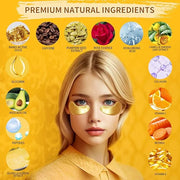 Under Eye Patches For Puffy Eyes 30Pairs, 24K Gold Eye Mask For Dark Circles and Puffiness, Under Eye Mask Patches Skincar...