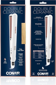 Conair Double Ceramic Flat Iron, 1-inch - Product Image