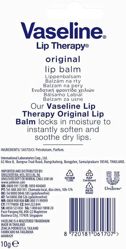 Vaseline Lip Therapy Lip Balm Tube,