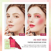 Soft Creamy Blush Stick,On-the-Go Blush,2-in-1 Cheek and Lip Tint,Waterproof Hydrating Solid Natural Moisture Smooth Blend...