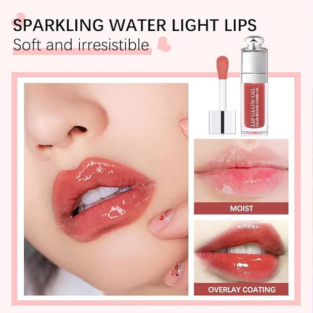 Hydrating Lip Glow Oil, Moisturizing Lip Glow Oil, Nourishing Glossy Transparent Lip Oil, Plumping Lip Oil, Lip Balm, Non-...
