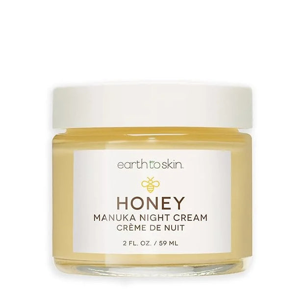 Earth To Skin Honey Manuka Calming Night Cream – Nourishing Moisturizer with Shea Butter, Macadamia Oil & Glycerin – 2.0 f...