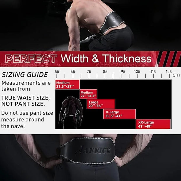 Jaffick Weight lifting Belt for 7MM Leather Pro 4 Inch - Product Image