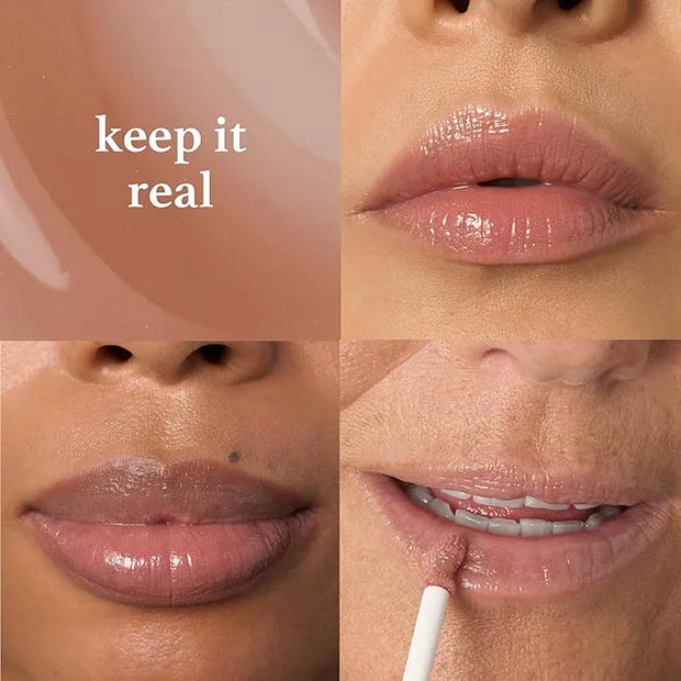 Julep So Plush Plumping Lip Gloss - Keep It Real - High-Shine Hydrating Lightweight Lip Color - Non-Sticky Formula - Vitam...
