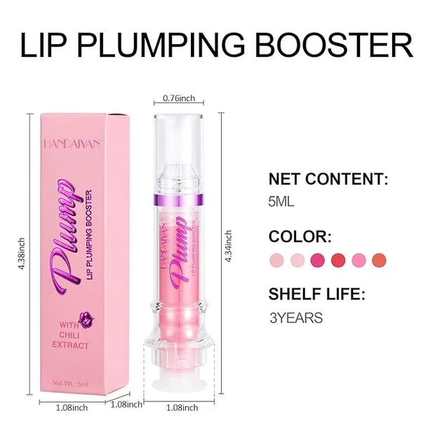 Erinde 3 Colors Lip Plumping Booster, Spicy Lip Plumper Gloss Lip Plumping Oil, Ultra-Hydrating & Nourishing Plump Lip Plu...