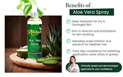 100% Pure & Organic Aloe Vera Spray, Clinically tested & Dermatologist approved, Hydrates & Heals Dry & Damaged Skin & Hai...