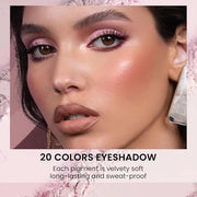 20Colors Light Purple Pink Nude Basics Matte Eyeshadow Palette,Eye Shadow Travel Makeup Palette all in one Long Lasting Wa...