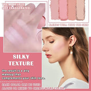 4 Colors Blush Palette for Cheeks,Face Matte Contour Blush Makeup Palette,Buildable Shimmer Facial Cheek Blusher Shades,Bl...