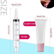 AMORIX 50PCS Lip Gloss Tubes 5ml Pink Cap Lip Gloss Containers Empty Lip Balm Tubes Squeeze Lipgloss Tubes + 2 x 20ml Syri...
