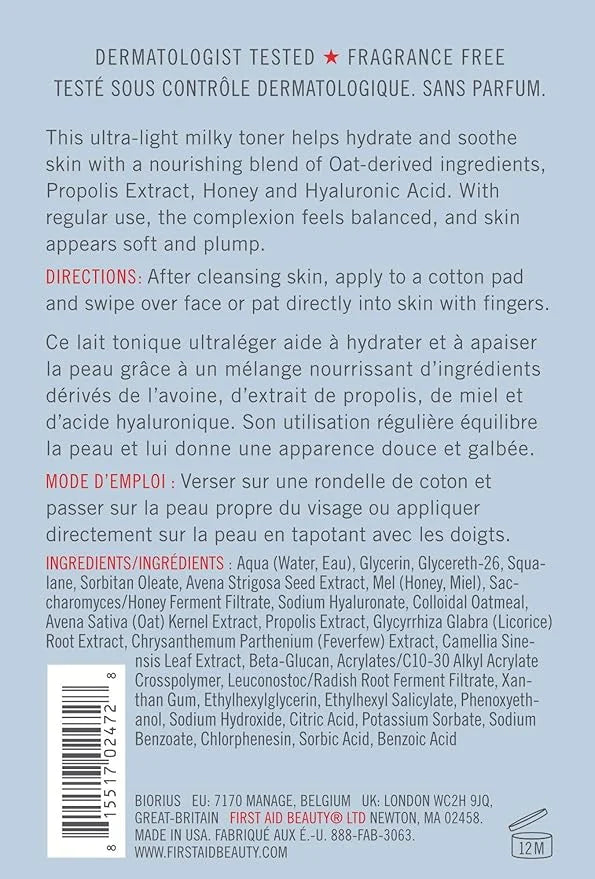 First Aid Beauty - Hydrating Toner with Squalane and Oats, Naturual Wild Oat Skin Calming Toner, Helps Reduce Lines & Wrin...