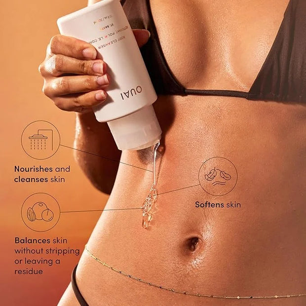 OUAI Body Cleanser, St. Barts - Foaming Body Wash with Jojoba Oil and Rosehip Oil to Hydrate, Nurture, Balance and Soften ...