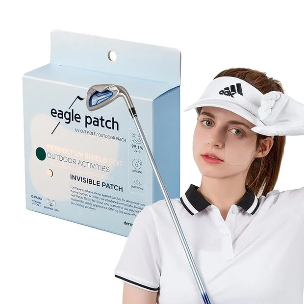 UV Protection Golf Patch (Clear, 12 PCS)- Hydrating Sunscreen Gel Facial Patches for Outdoor Activities, Skin Care Sunbloc...
