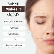 80% Collagen With Gold Peptides Eye Cream - Snail Secretion Filtrate + Matrixyl 3000 + Haloxyl For Wrinkles, Dark Circles,...