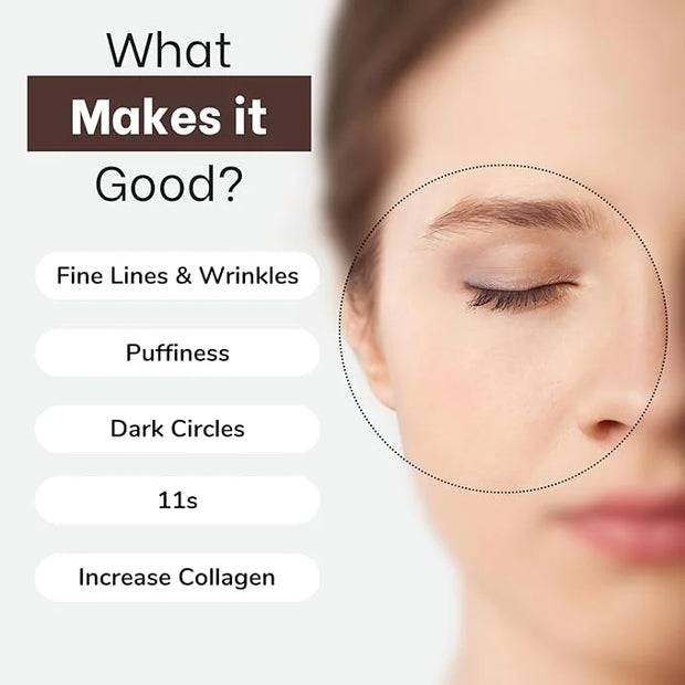 80% Collagen With Gold Peptides Eye Cream - Snail Secretion Filtrate + Matrixyl 3000 + Haloxyl For Wrinkles, Dark Circles,...