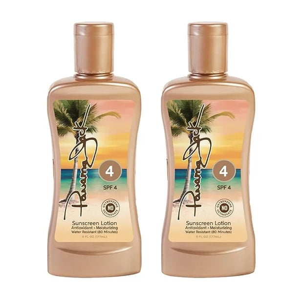 Panama Jack Sunscreen Tanning Lotion - SPF 4, PABA, Paraben, Gluten & Cruelty Free, Antioxidant Moisturizing Formula, 6 FL...
