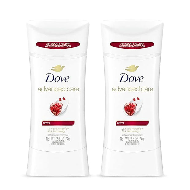 Dove Advanced Care Antiperspirant Deodorant Stick Revive 12 Pack helps skin barrier repair after shaving by boosting skin'...