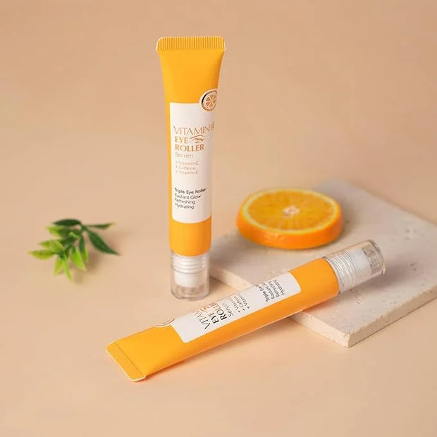 Easilydays Vitamin C Eye Cream & Under Eye Serum, Refreshing, Hydrating, Radiant Glow Eye Care Eye Roller Serum with 360° ...