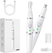 Nose Hair Trimmer for Women - 2 in 1 Professional Painless Eyebrow and Facial Hair Trimmer for Men and Women, USB Recharge...