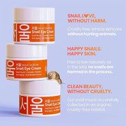 SeoulCeuticals Korean Snail Mucin Eye Cream - 97.5% Snail Filtrate K Beauty Anti Aging Under Eye Anti Wrinkle Eye Treatmen...