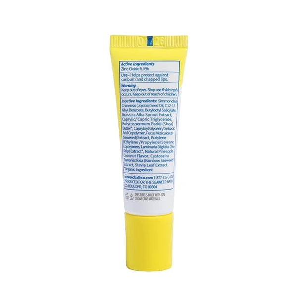 Seaweed Bath Co. Hydrating Clear Mineral Lip Shine SPF 20 Sunscreen Zinc Oxide Lip Balm, .35 Oz, Moisturizing Care for Dry...