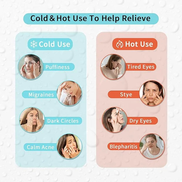 Bundle of CONBELLA Cold Face Eye Masks Ice Face Mask Hot Cold Compress and 2PCS Cooling Eye Mask Gel Eye Mask - Product Image