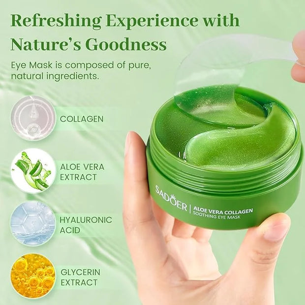 Under Eye Mask, 60 PCS Aloe Vera Under Eye Patches for Dark Circles, Eye Puffiness & Dark Circles Treatment,Under Eye Gel ...