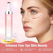 5% Caffeine Eye Serum, Cream with 360°Massage Ball for Dark Circles, Puffiness and Fine Lines, 0.5 fl.oz Under Eye Roller ...
