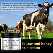 Tallow and Honey Balm for Skin Honey Butter Face & Body Cream For Skin Firming & Hydrating Balm Skin Care Tallow Face Mois...