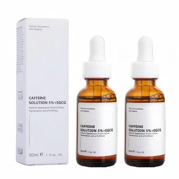 Caffeine Solution 5% + EGCG, Caffeine Eye Serum For Face, Moisturizing Under Eye Solution For Reduces Dark Circles & Puffi...